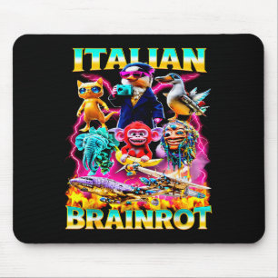 Arten von italienischen Brainrot-Meme-Charakter-Ha Mousepad