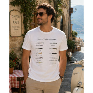 Arten von italienischen Messern T-Shirt