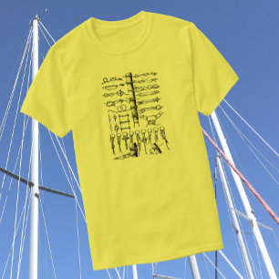 Arten von nautischen Knoten Diagramm T-Shirt