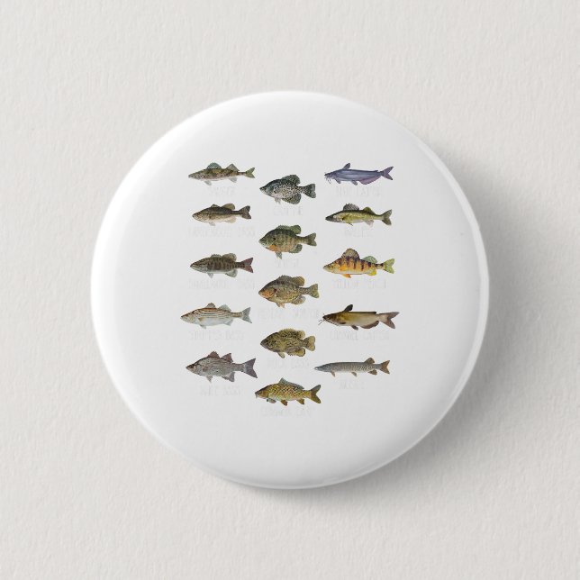 Arten von Süßwasserfischarten Biologie Fischerei Button (Vorderseite)