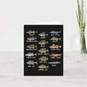 Arten von Süßwasserfischen Biologische Fischerei Karte