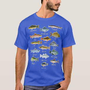 Arten von Süßwasserfischen T-Shirt