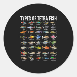 Arten von Tetra-Fischen - Tetra-Aquarienfischarten Runder Aufkleber