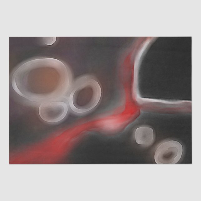 Arterielle Motive: Abstrakt Schwarz, Weiß und Rot Seidenpapier (Vorderseite)