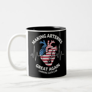 Arterien wieder großartig machen Herzkatheter-Labr Zweifarbige Tasse
