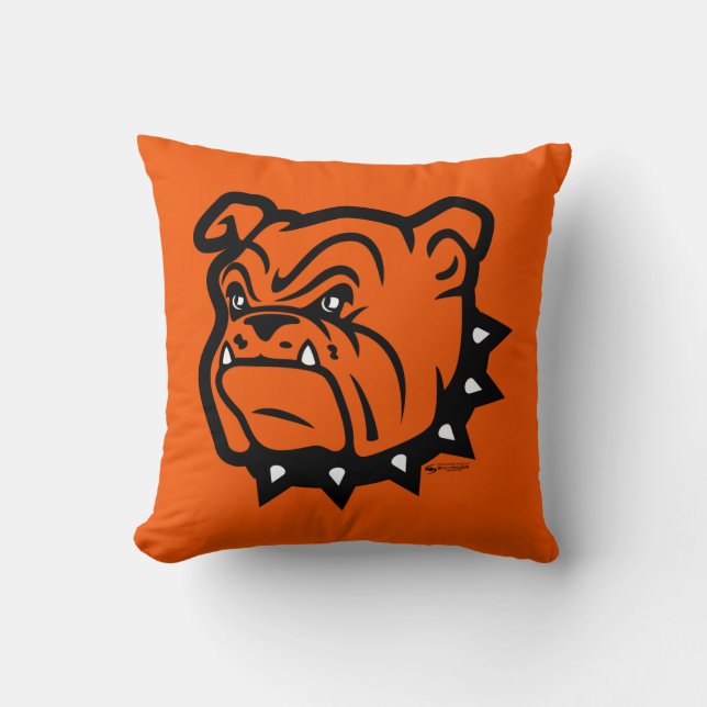 Artesia Big Bulldog Orange Throw Kissen (Vorderseite)