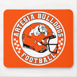 Artesia Bulldogs Helm-Rundell-Mauspad Mousepad