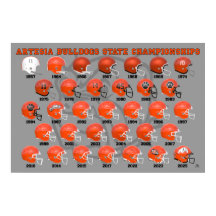 Artesia Bulldogs State-Championats-Helm-Poster