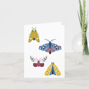 ARTFUL MOTHS BLANK CARD DANKESKARTE