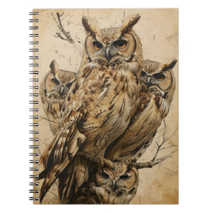 Artful Owls Vintag Notizblock