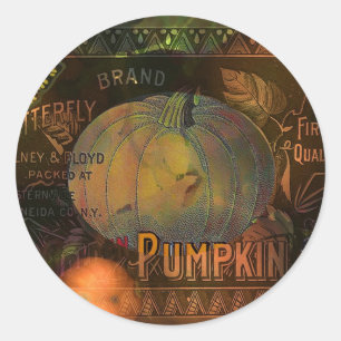 Artful Pumpkins Erntedank Runder Aufkleber
