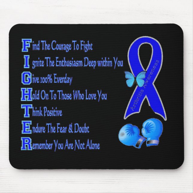 Arthritis-Bewusstseins-Kämpfer-Band-Mausunterlage Mousepad (Vorne)