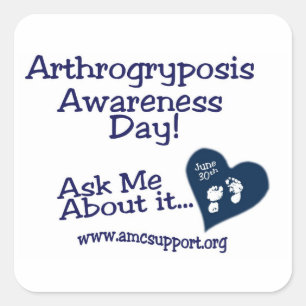 Arthrogryposis multiplex quadratischer aufkleber