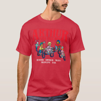 Arthur Arthur Freunde auf Fahrrädern Mädchen T-Shirt