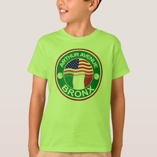 Arthur Ave Bronx Italienisch Amerikaner T-Shirt (Vorderseite)