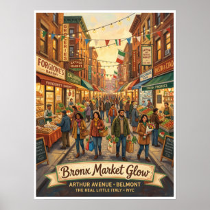 Arthur Avenue Bronx New York City Straßenmarkt Poster