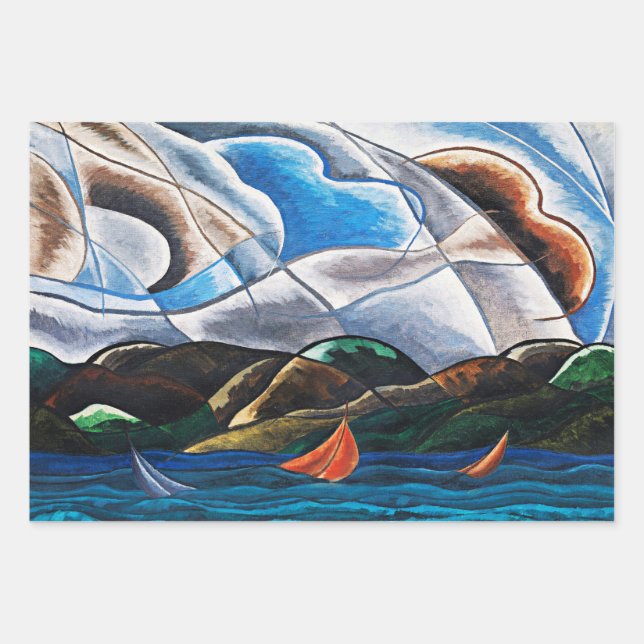Arthur Dove, Wolken und Wasser Geschenkpapier Set (Vorderseite)