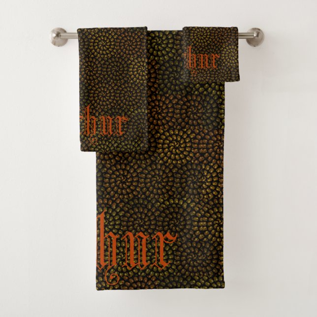 Arthur, Logo für Abstraktes Löwenmuster, Badhandtuch Set (Insitu)