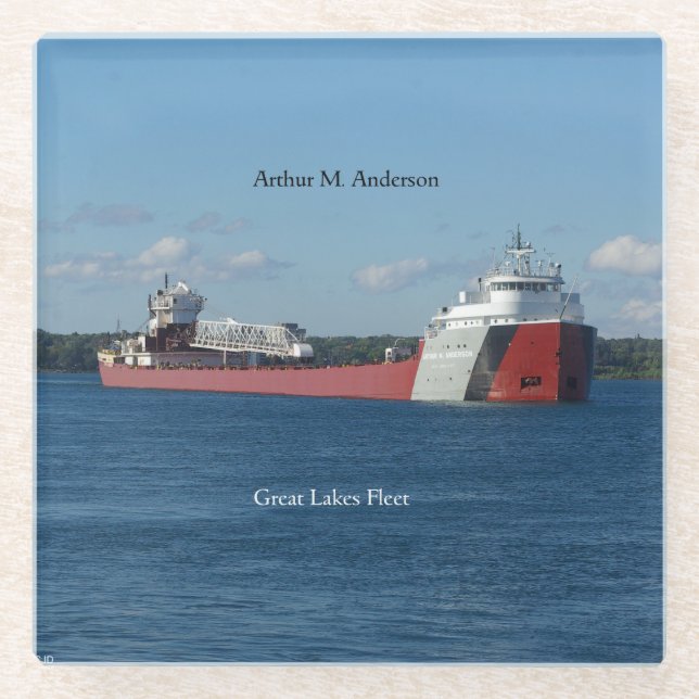 Arthur M. Anderson Glas Untersetzer (Vorderseite)