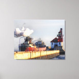 Arthur M Anderson Schiff auf dem Lake Superior Leinwanddruck