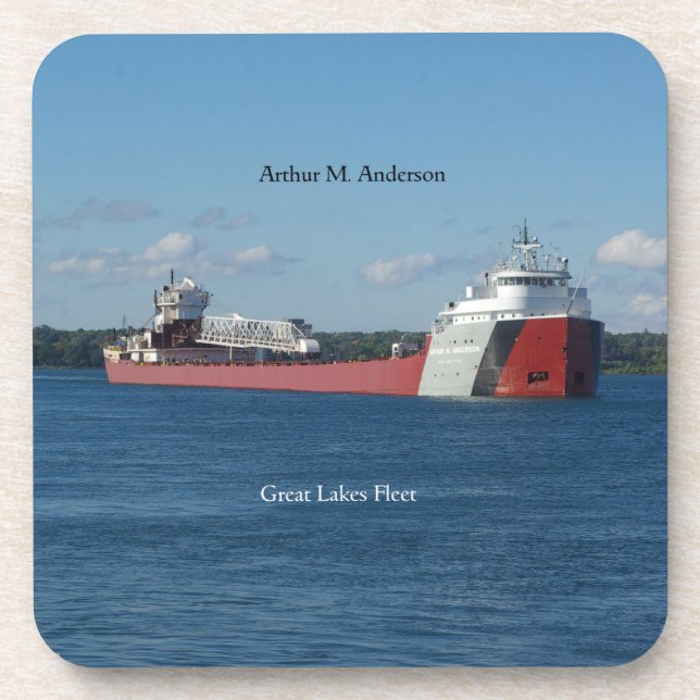 Arthur M. Anderson Set von 6 Untersetzer aus harte (Vorderseite)