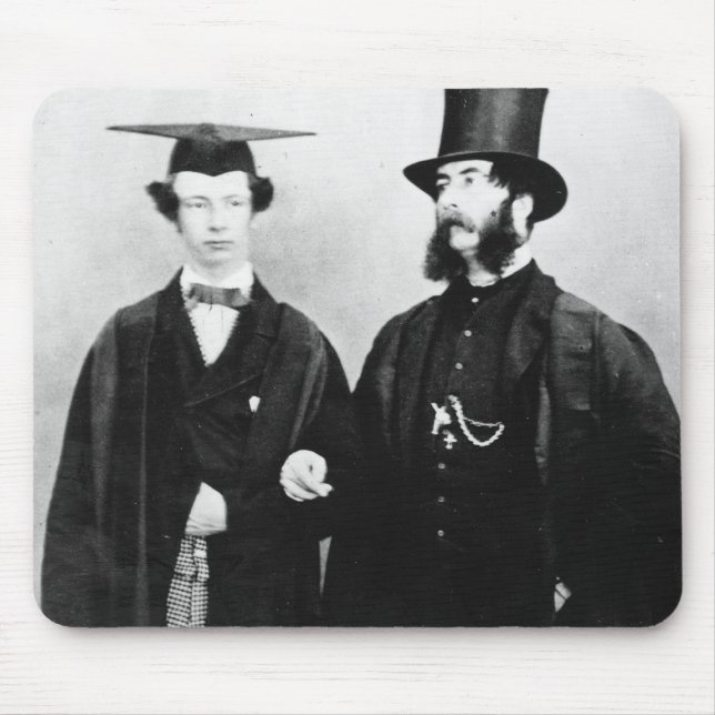 Arthur Munby und sein Vater, c.1851 Mousepad (Vorne)