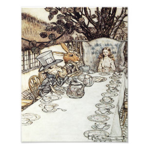 Arthur Rackham 1907 "das wütende Tee-Party-" Druc Fotodruck