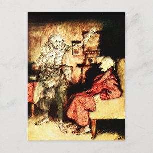 Arthur Rackham - A Christmas Carol - Scrooge Postkarte
