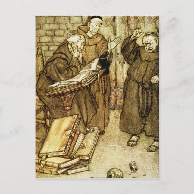 Arthur Rackham |Darstellung von "The Jackdaw of Rh Postkarte (Vorderseite)