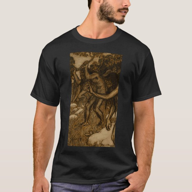 Arthur Rackham Der Teich der Hexe T-Shirt (Vorderseite)