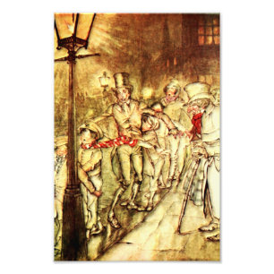 Arthur Rackham - Ein Weihnachtslied - Straße Fotodruck