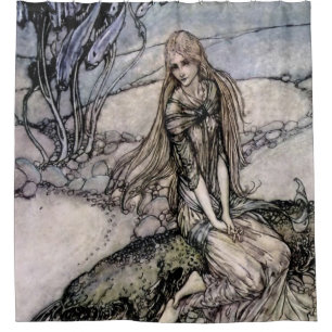Arthur Rackham Fairy Art von "Undine" Duschvorhang