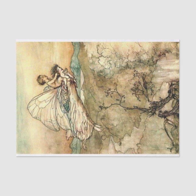 Arthur Rackham Illustration Mittsommernacht Traum Seidenpapier (Vorderseite)