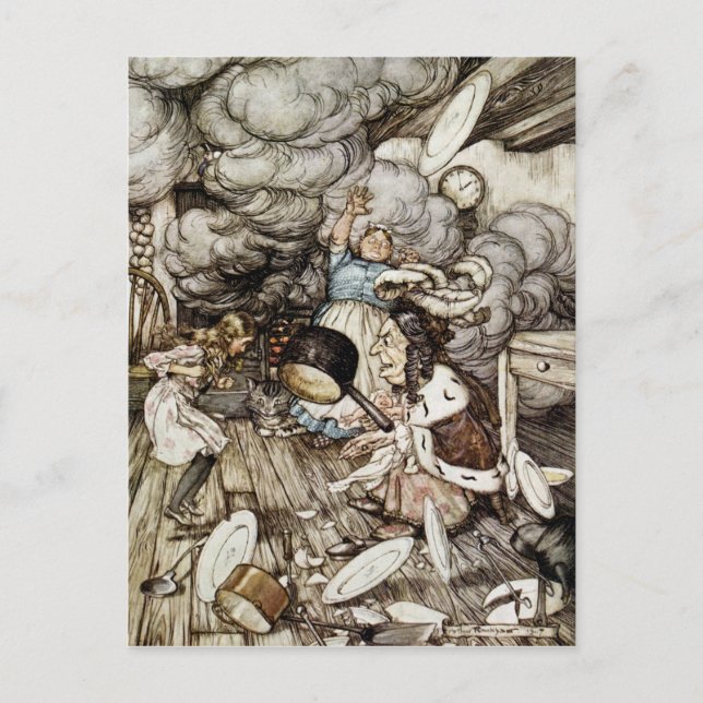 Arthur Rackham | In der Küche des Herzogs, Illustr Postkarte (Vorderseite)
