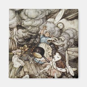 Arthur Rackham in Kitchen der Herzogin, illustr Magnet