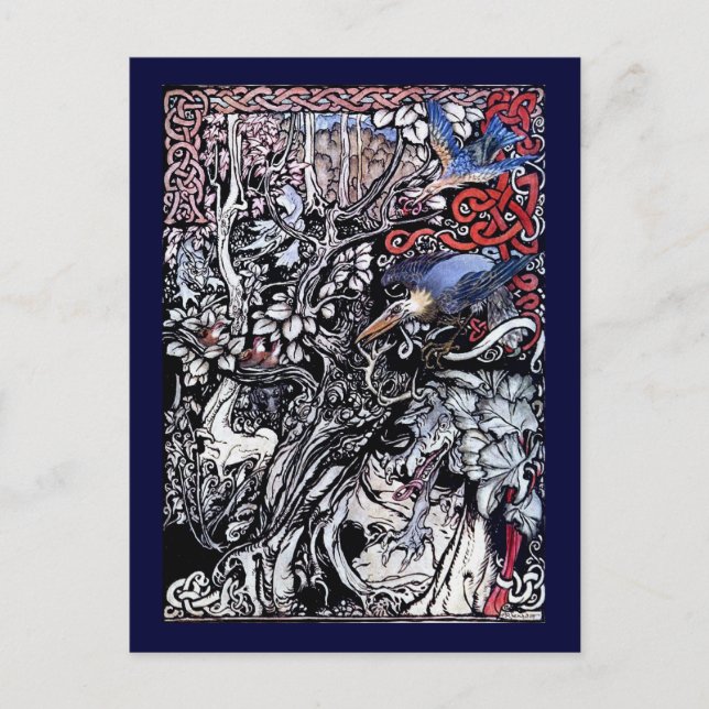 Arthur Rackham Irish Fayry Tales Illustration Postkarte (Vorderseite)