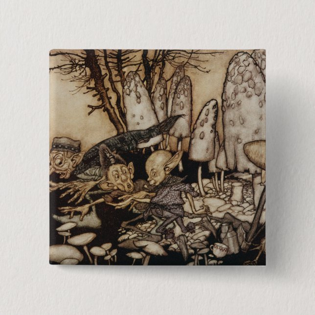 Arthur Rackham | Peter Pan in Kensington-Gärten Button (Vorderseite)