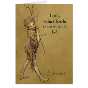 Arthur Rackham Puck Lord ce qui est idiot Carte CC