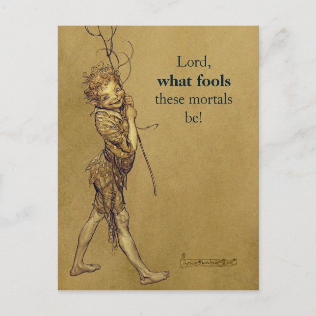 Arthur Rackham Puck Lord, was täuscht CC0776 Postkarte (Vorderseite)