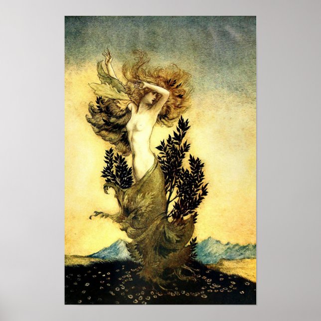 Arthur Rackham - Vintage Märchenart Poster (Vorne)