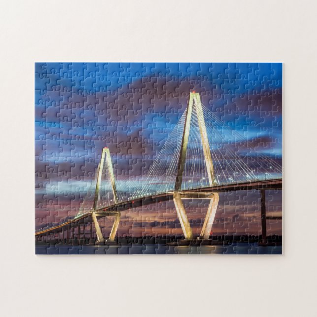 Arthur Ravenel Bridge bei Nacht (Horizontal)