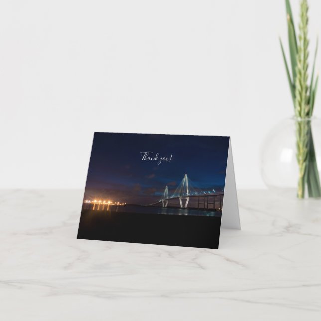 Arthur Ravenel Night Pano Carte de remerciements (Devant)