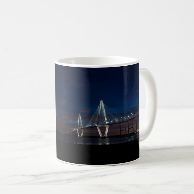 Arthur Ravenel Night Pano Tasse (VorderseiteRechts)