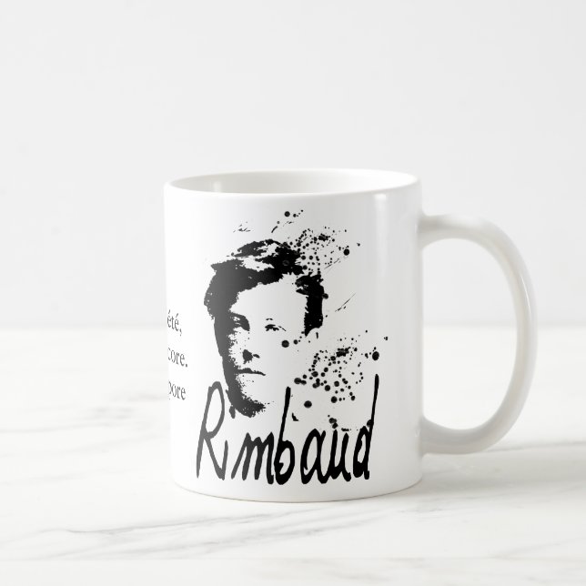 Arthur Rimbaud Bonne Pensée du Matin Poem Kaffeetasse (Rechts)