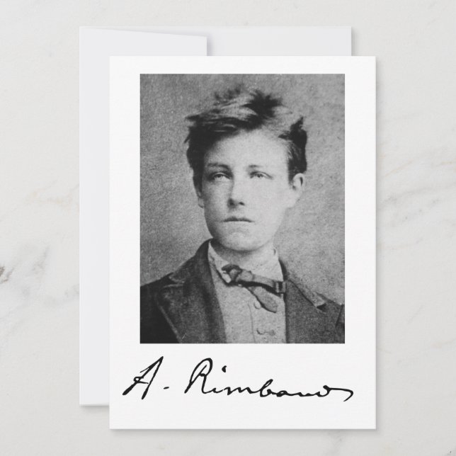 Arthur Rimbaud Einladung (Vorderseite)
