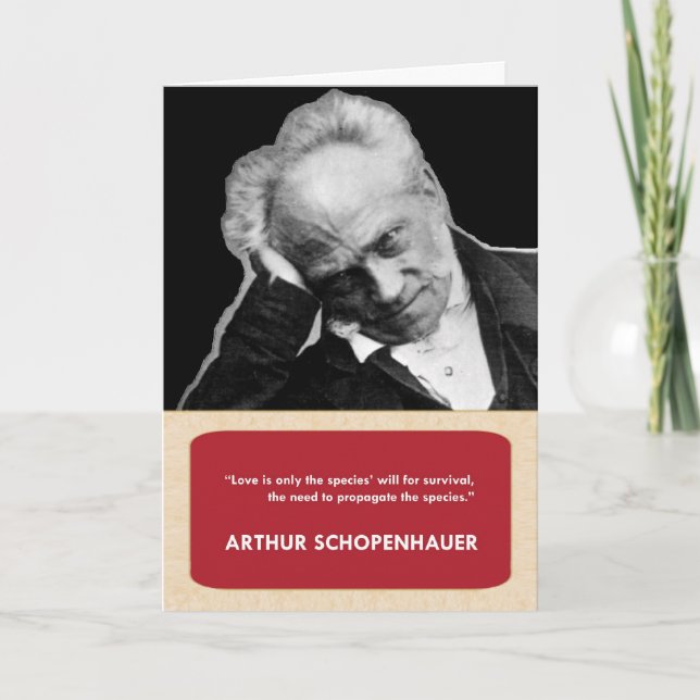 Arthur Schopenhauer Carte anti-Saint-Valentin (Devant)
