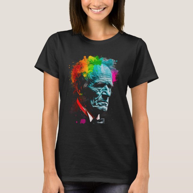Arthur Schopenhauer Deutscher Philosoph T-Shirt (Vorderseite)