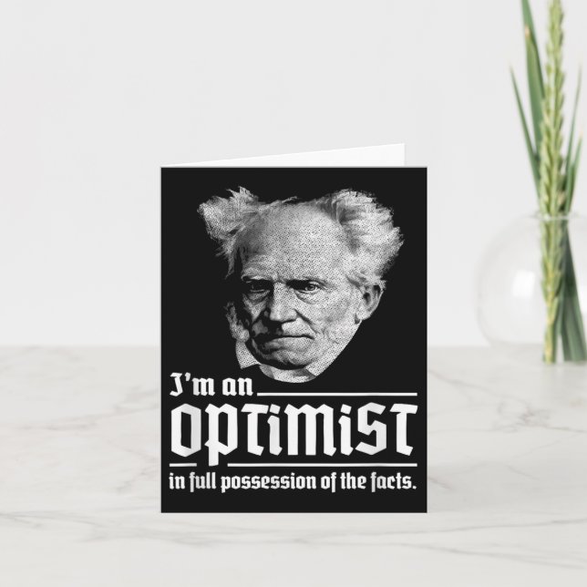 Arthur Schopenhauer Pessimismus Pessimist P Karte (Vorderseite)