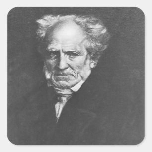 Arthur Schopenhauer Quadratischer Aufkleber