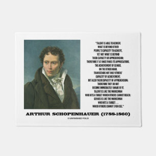Arthur Schopenhauer-Talent gegen Genie-Zitat Fußmatte
